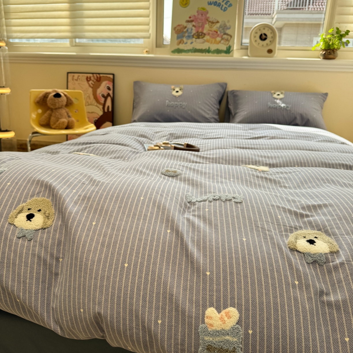 91家纺网 家纺一手货源 找家纺 慕尚家纺 2025新款全棉磨毛毛巾绣四件套 多多