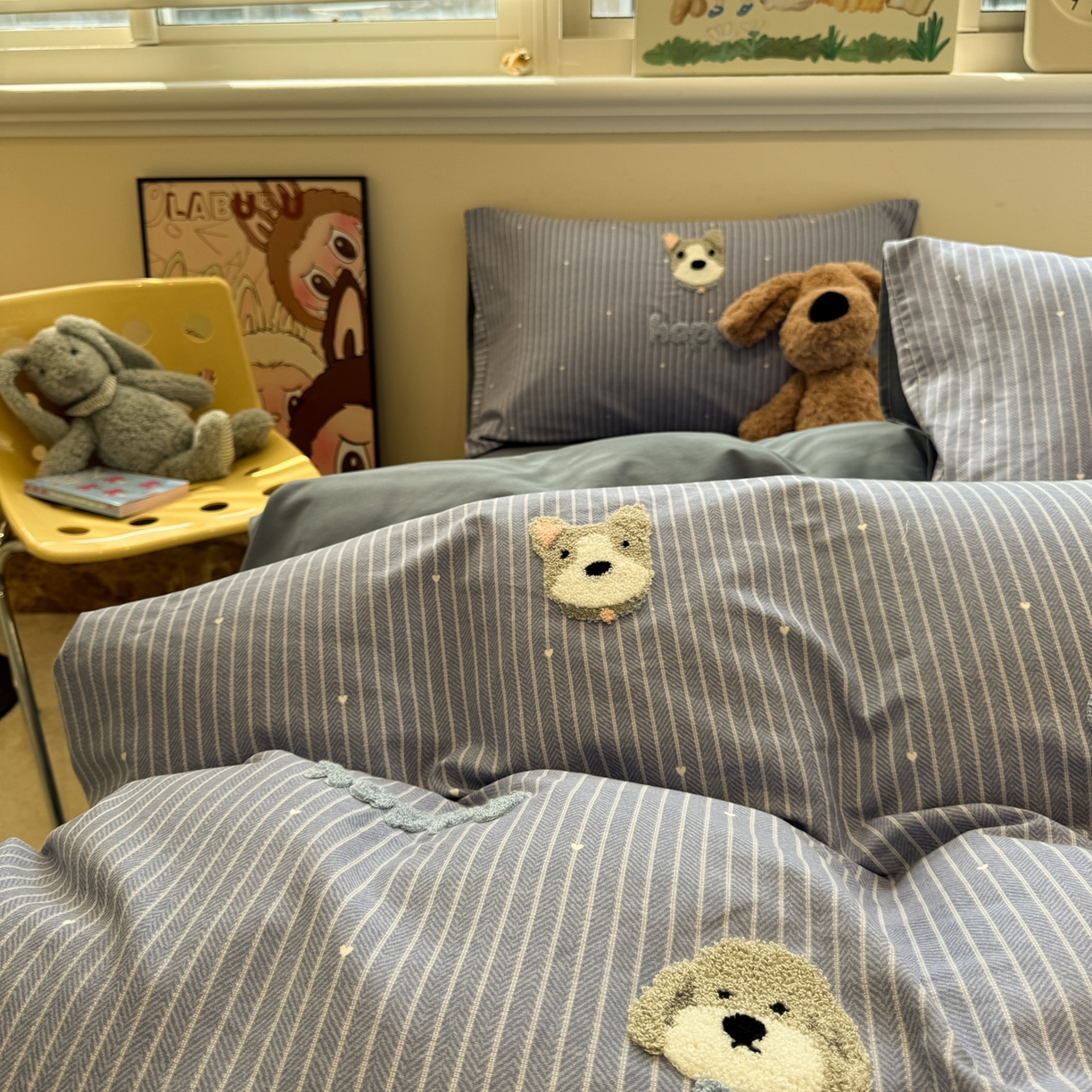 91家纺网 家纺一手货源 找家纺 慕尚家纺 2025新款全棉磨毛毛巾绣四件套 多多