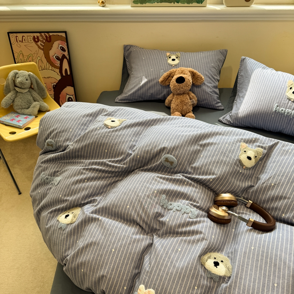 91家纺网 家纺一手货源 找家纺 慕尚家纺 2025新款全棉磨毛毛巾绣四件套 多多