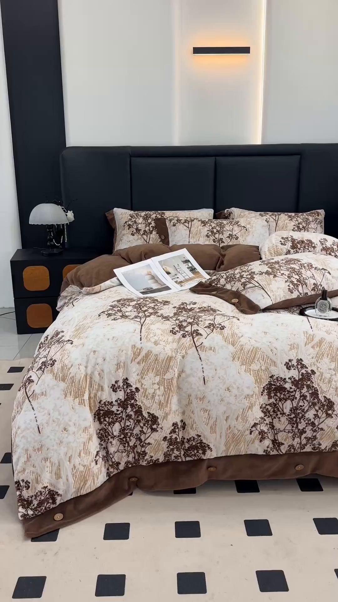 91家纺网 家纺一手货源 找家纺 晚爱家纺（原晚安家居） 2025新款宽边纽扣款雕花绒四件套烂花立体雕花牛奶绒 西西里