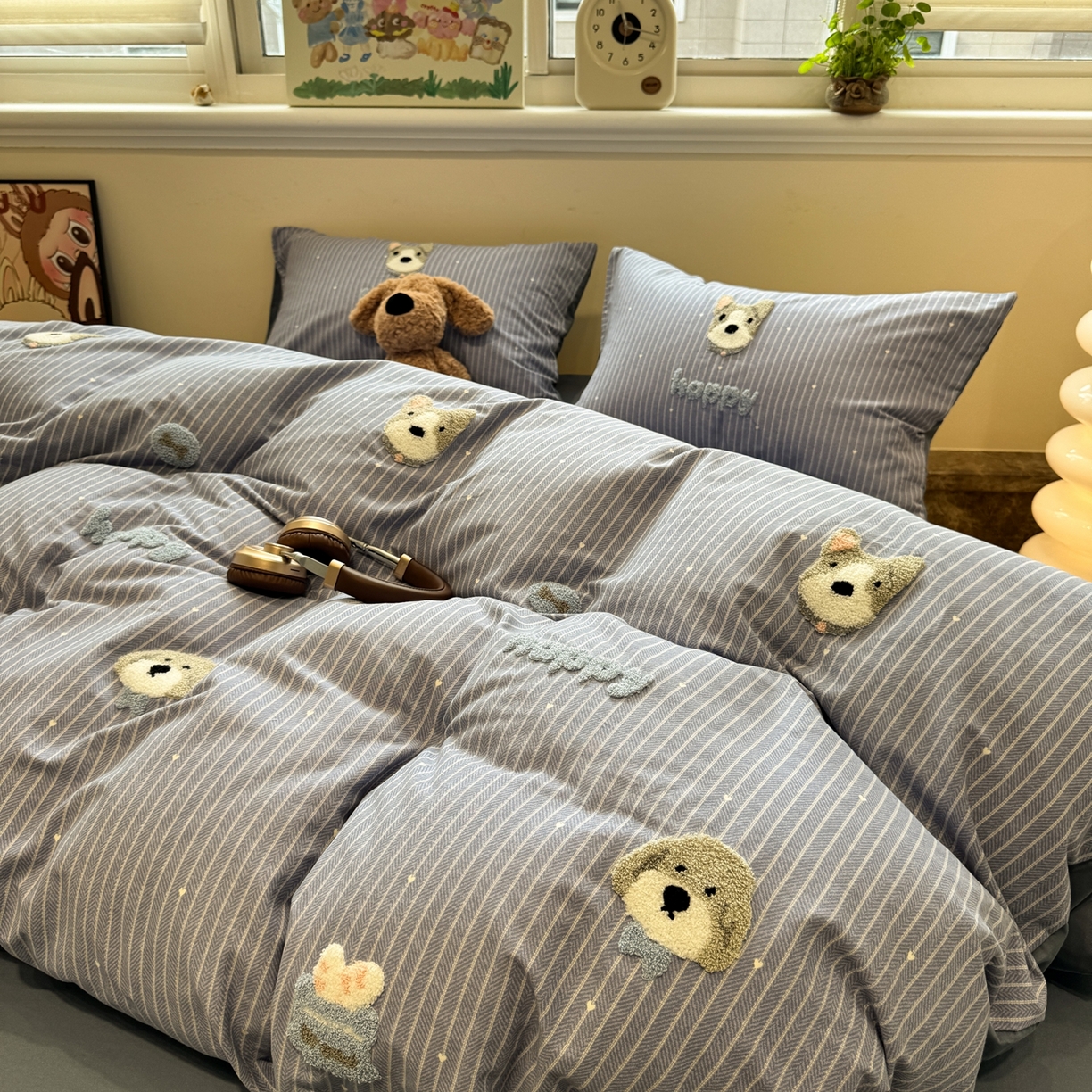 91家纺网 家纺一手货源 找家纺 慕尚家纺 2025新款全棉磨毛毛巾绣单被套 多多