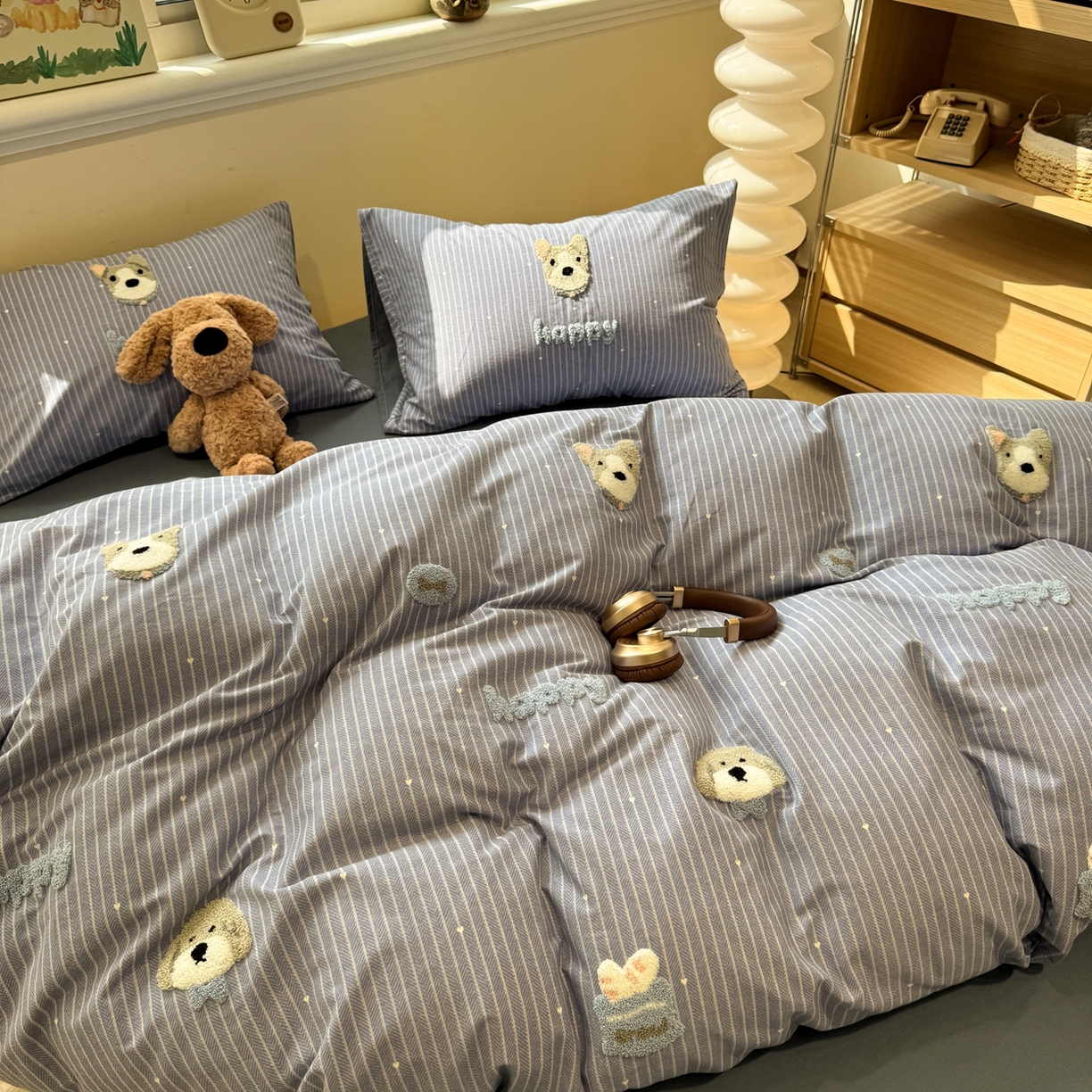 91家纺网 家纺一手货源 找家纺 慕尚家纺 2025新款全棉磨毛毛巾绣单被套 多多