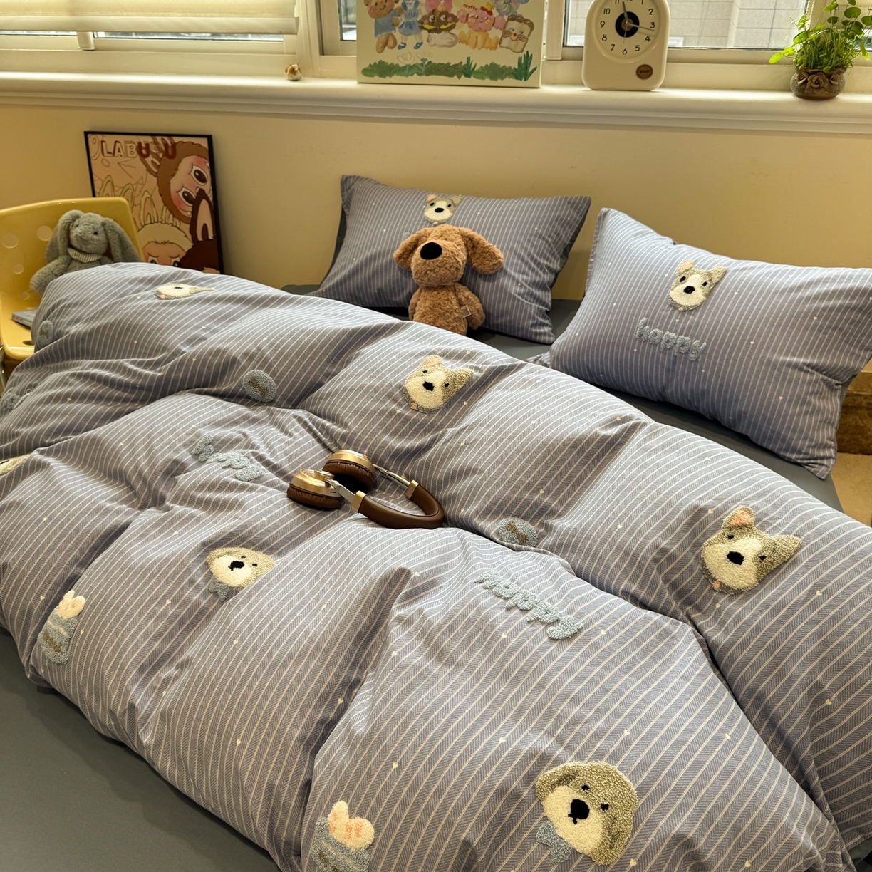 91家纺网 家纺一手货源 找家纺 慕尚家纺 2025新款全棉磨毛毛巾绣单被套 多多