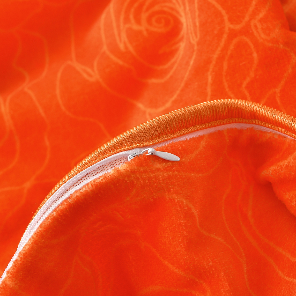 91家纺网 家纺一手货源 找家纺 赛丽雅 2025新款牛奶绒床裙四件套8-9斤法莱绒直播爆款日产2万套 山茶花-橙