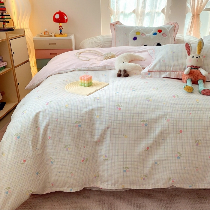 91家纺网 家纺一手货源 找家纺 （总）莱豫家纺 2025新款亲肤舒适小清新印花全棉四件套第六批