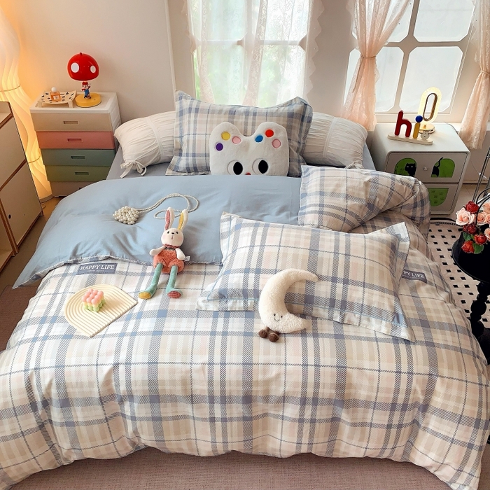 91家纺网 家纺一手货源 找家纺 莱豫家纺 2025新款亲肤舒适小清新印花全棉四件套第六批 格式化