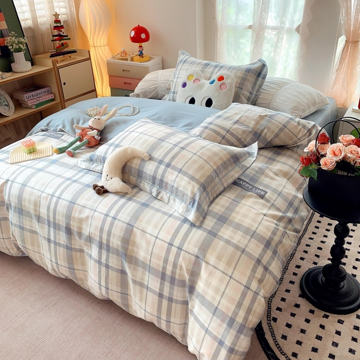 91家纺网 家纺一手货源 找家纺 莱豫家纺 2025新款亲肤舒适小清新印花全棉四件套第六批 格式化