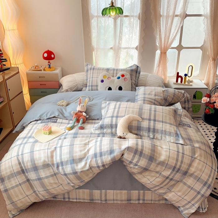 91家纺网 家纺一手货源 找家纺 莱豫家纺 2025新款亲肤舒适小清新印花全棉四件套第六批 格式化