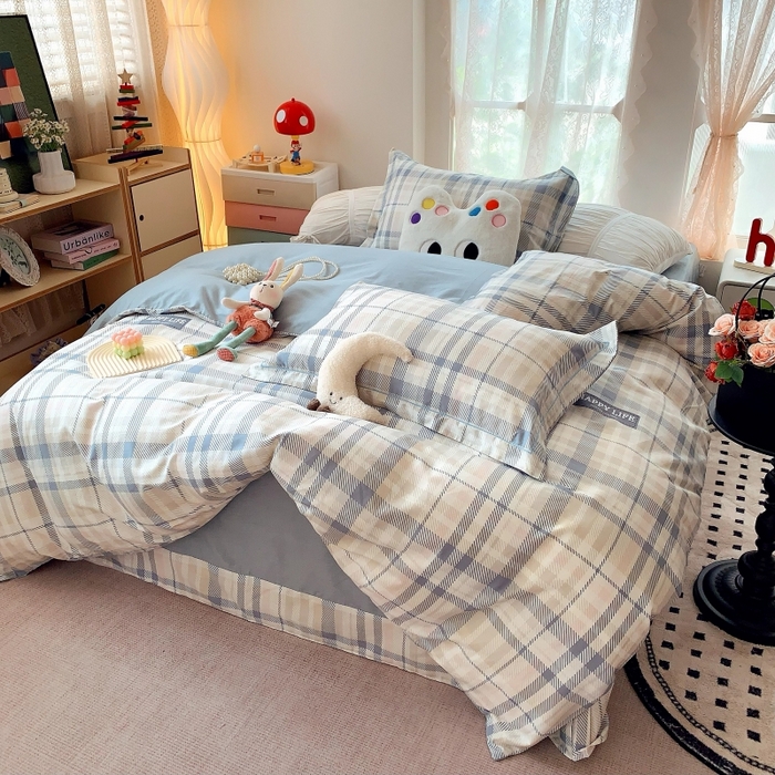 91家纺网 家纺一手货源 找家纺 莱豫家纺 2025新款亲肤舒适小清新印花全棉四件套第六批 格式化