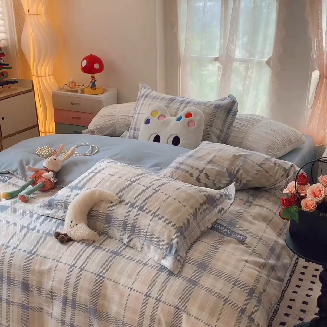 91家纺网 家纺一手货源 找家纺 莱豫家纺 2025新款亲肤舒适小清新印花全棉四件套第六批 格式化