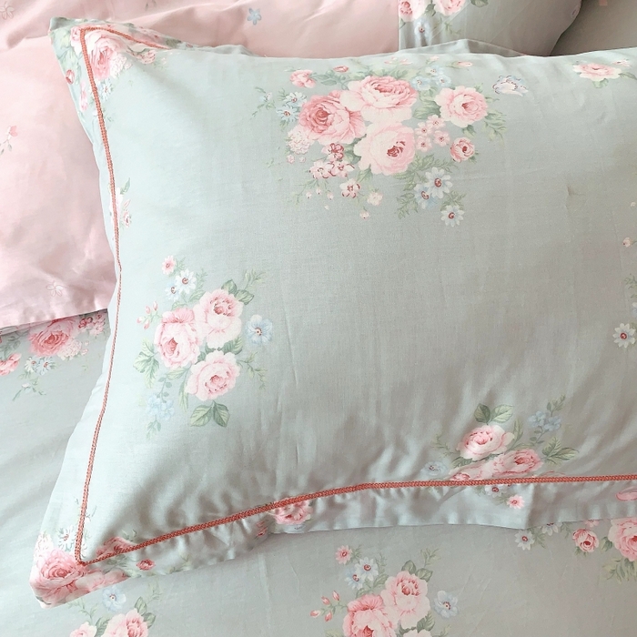 91家纺网 家纺一手货源 找家纺 莱豫家纺 2025新款亲肤舒适小清新印花全棉四件套第六批 满芳庭