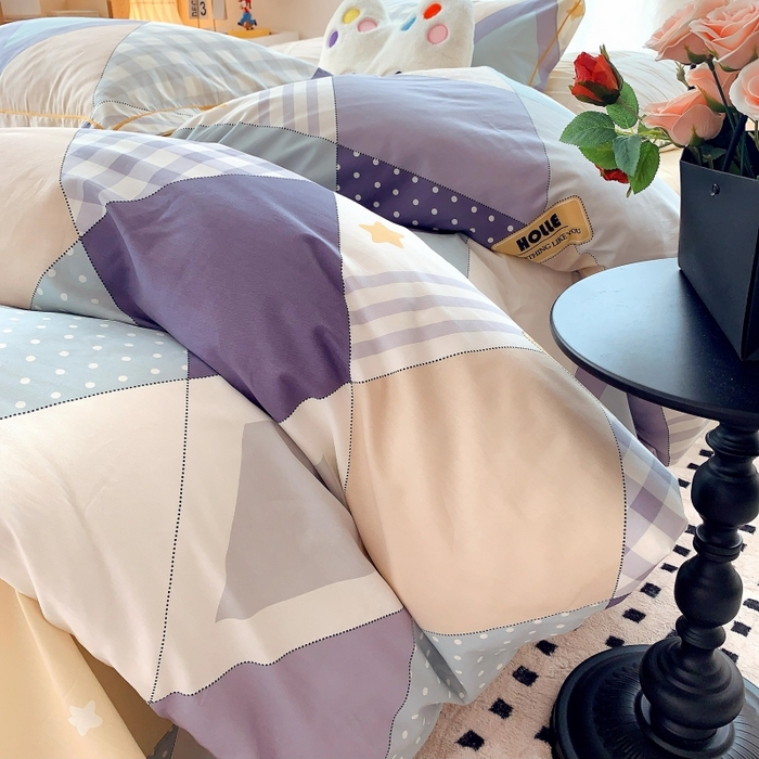 91家纺网 家纺一手货源 找家纺 莱豫家纺 2025新款亲肤舒适小清新印花全棉四件套第六批 漂流记