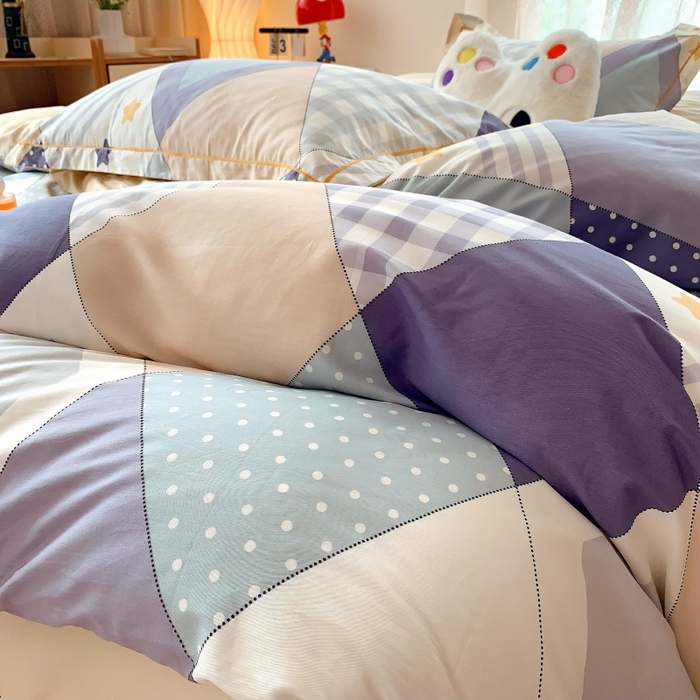 91家纺网 家纺一手货源 找家纺 莱豫家纺 2025新款亲肤舒适小清新印花全棉四件套第六批 漂流记