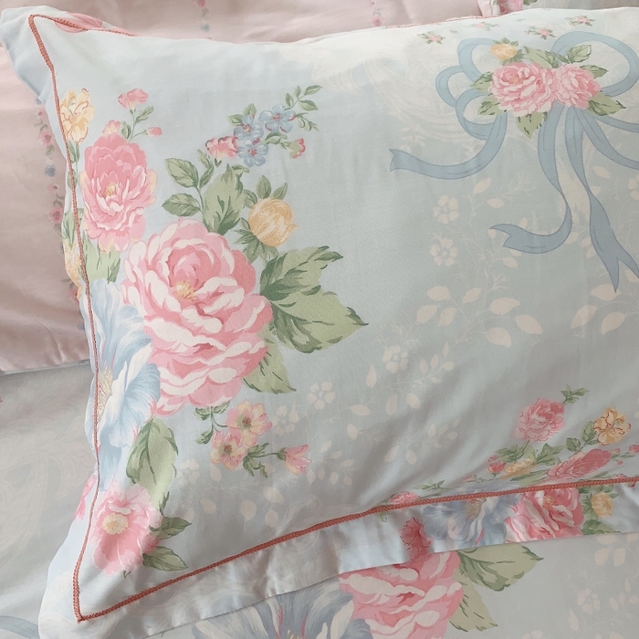 91家纺网 家纺一手货源 找家纺 莱豫家纺 2025新款亲肤舒适小清新印花全棉四件套第六批 塞纳河畔