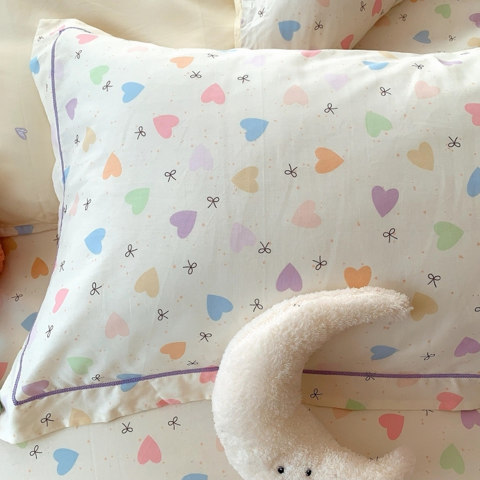 91家纺网 家纺一手货源 找家纺 莱豫家纺 2025新款亲肤舒适小清新印花全棉四件套第六批 心晴