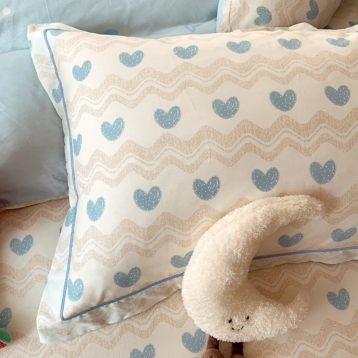 91家纺网 家纺一手货源 找家纺 莱豫家纺 2025新款亲肤舒适小清新印花全棉四件套第六批 心想事成