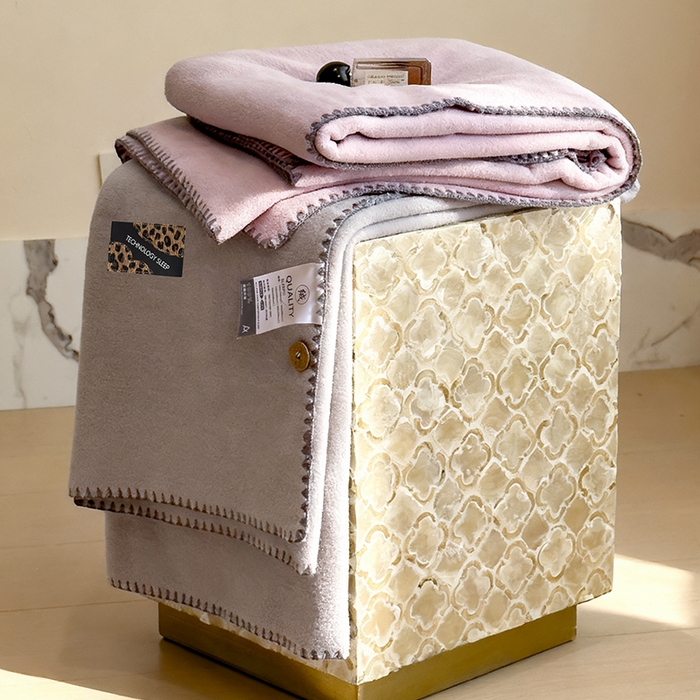 91家纺网 家纺一手货源 找家纺 （总）合纵跨境工厂 2025秋冬新款加厚可机洗羊棉绒贝壳边毛毯冬季保暖盖毯跨境外贸JIT一件代发