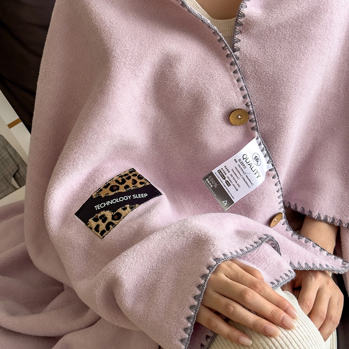 91家纺网 家纺一手货源 找家纺 合纵跨境工厂 2025秋冬新款加厚可机洗羊棉绒贝壳边毛毯冬季保暖盖毯跨境外贸JIT一件代发 樱昙粉