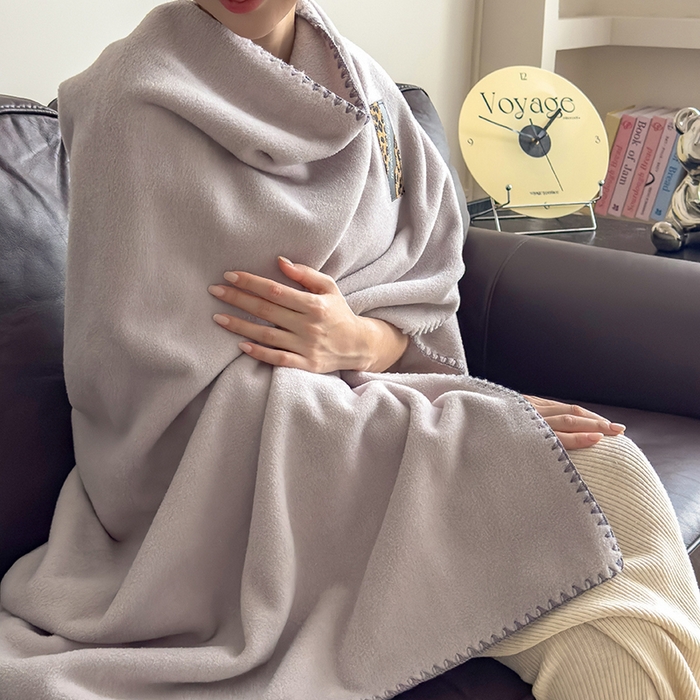 91家纺网 家纺一手货源 找家纺 合纵跨境工厂 2025秋冬新款加厚可机洗羊棉绒贝壳边毛毯冬季保暖盖毯跨境外贸JIT一件代发 英灰紫