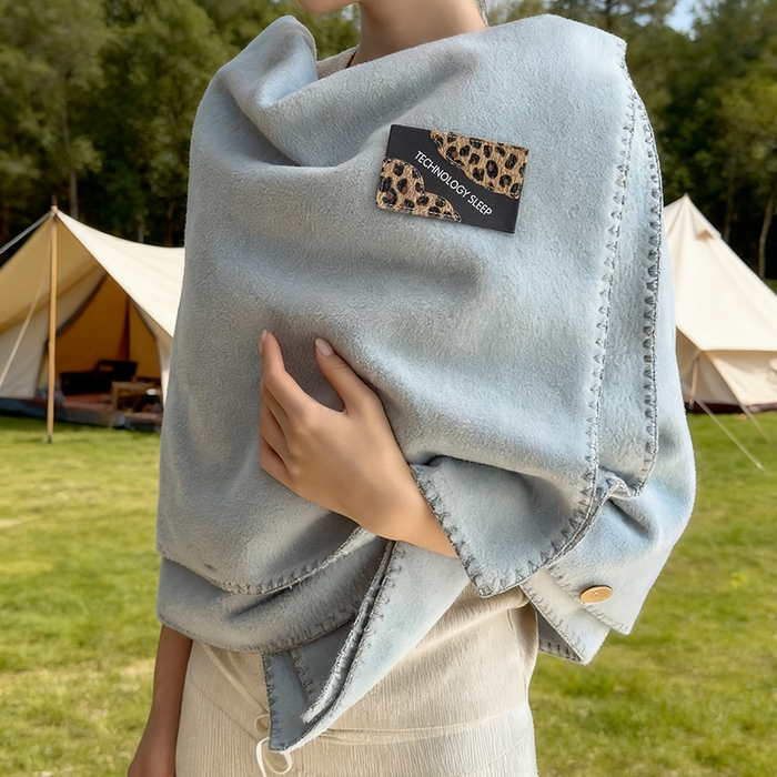 91家纺网 家纺一手货源 找家纺 合纵跨境工厂 2025秋冬新款加厚可机洗羊棉绒贝壳边毛毯冬季保暖盖毯跨境外贸JIT一件代发 雾空蓝