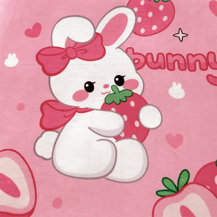 91家纺网 家纺一手货源 找家纺 嗨生活 2025新款牛奶绒数码印花原创大版卡通幼儿园套件幼儿园三件套 乖乖兔