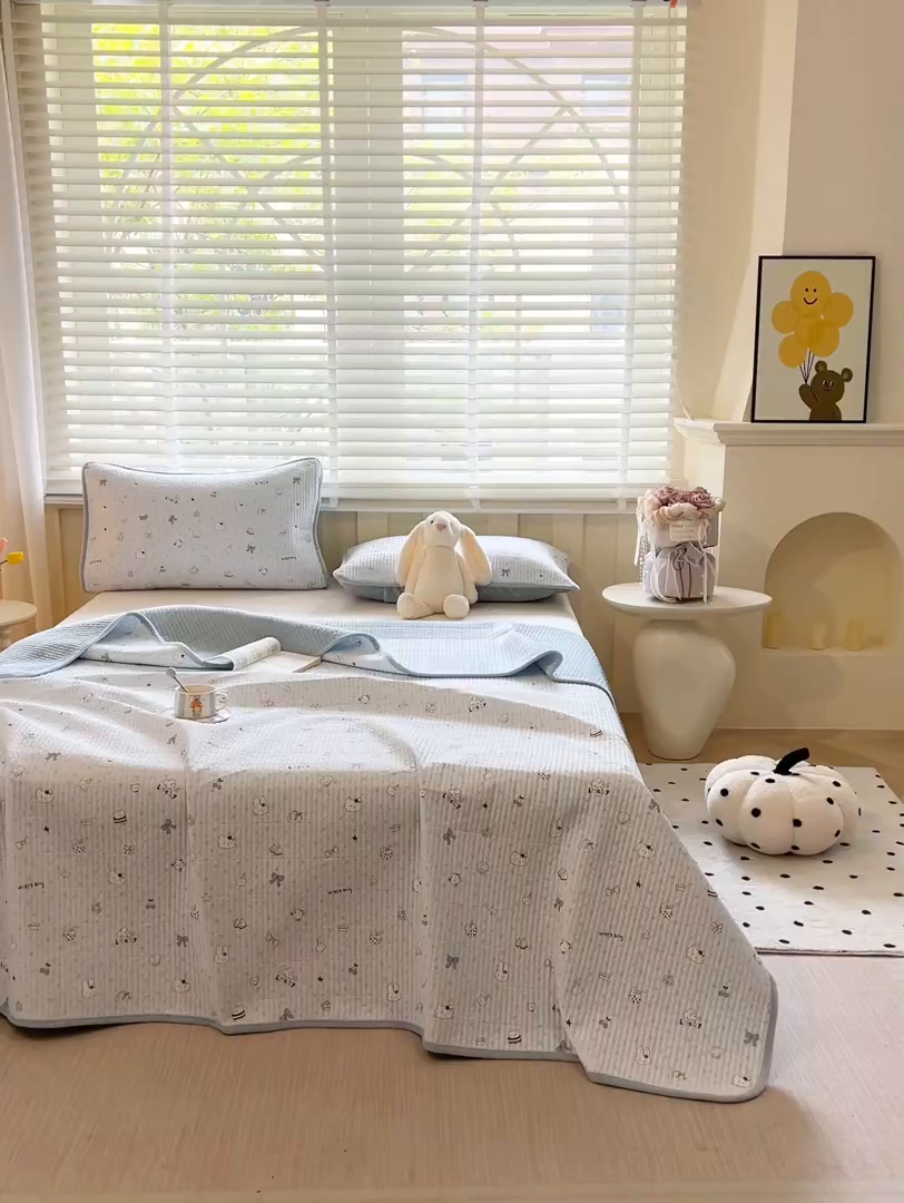 91家纺网 家纺一手货源 找家纺 （总）缔锦家纺 2025新款高克重全棉柔软绒床盖三件套