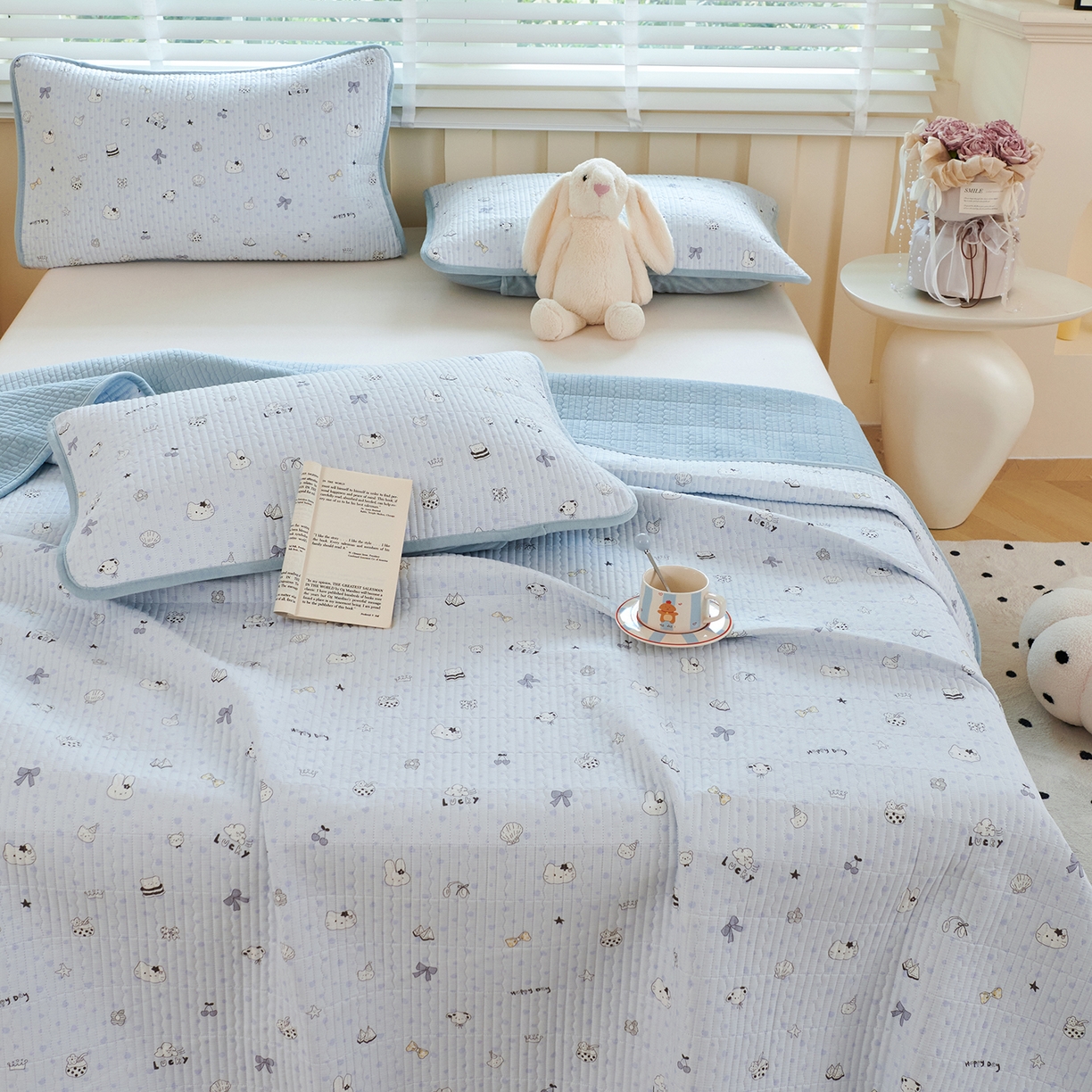 91家纺网 家纺一手货源 找家纺 （总）缔锦家纺 2025新款高克重全棉柔软绒床盖三件套