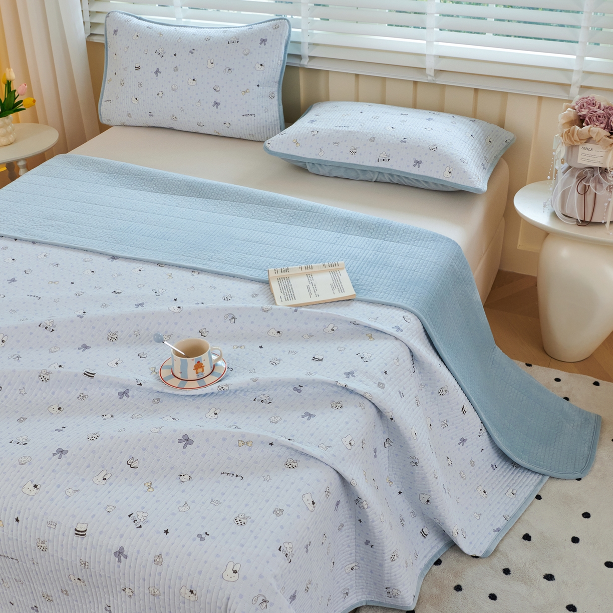 91家纺网 家纺一手货源 找家纺 （总）缔锦家纺 2025新款高克重全棉柔软绒床盖三件套