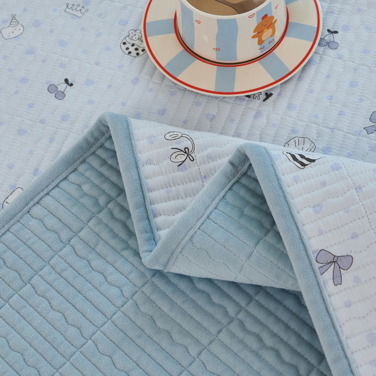 91家纺网 家纺一手货源 找家纺 （总）缔锦家纺 2025新款高克重全棉柔软绒床盖三件套