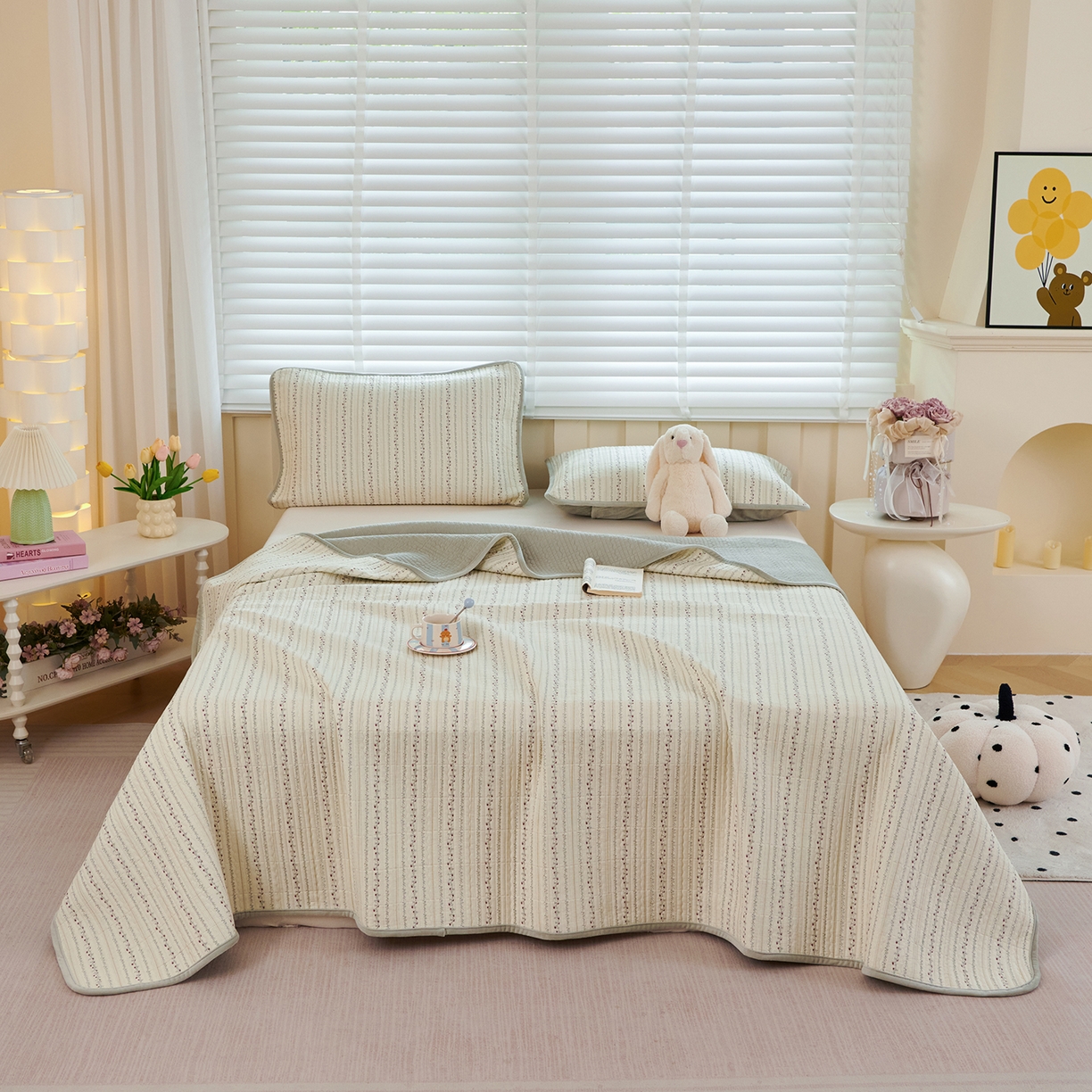 91家纺网 家纺一手货源 找家纺 （总）缔锦家纺 2025新款高克重全棉柔软绒床盖三件套