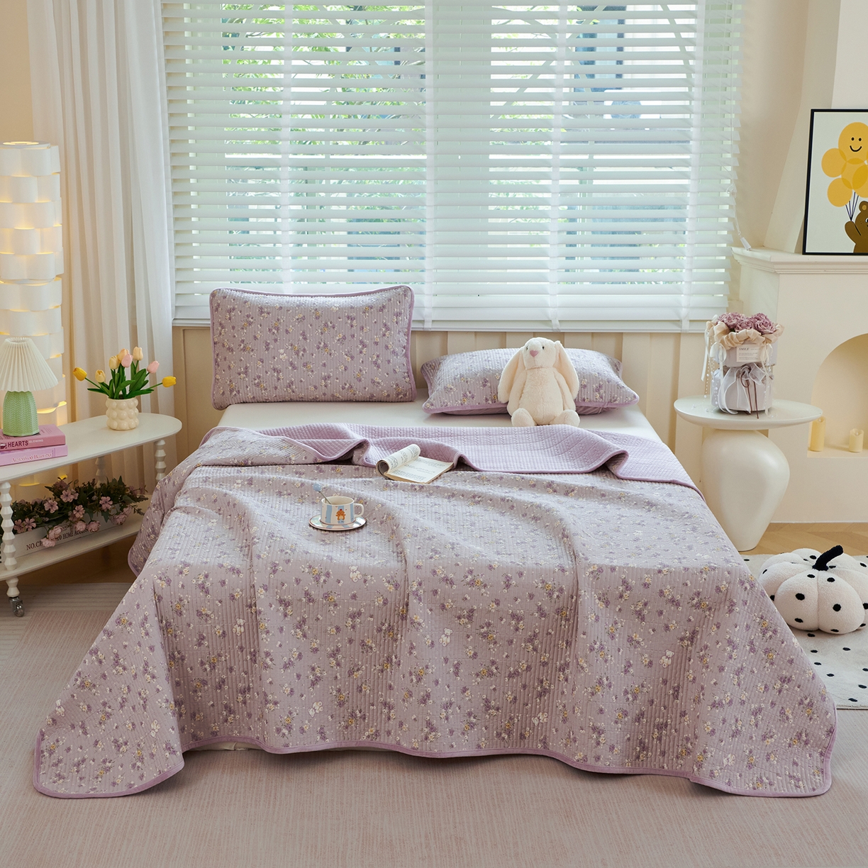 91家纺网 家纺一手货源 找家纺 （总）缔锦家纺 2025新款高克重全棉柔软绒床盖三件套