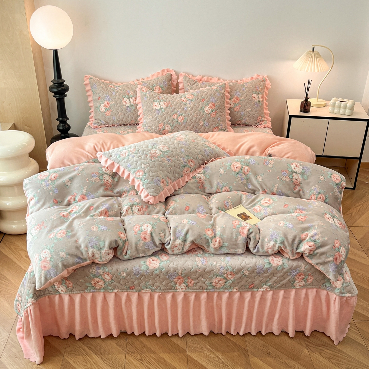 91家纺网 家纺一手货源 找家纺 （总）金梦家居 2025新款高克重牛奶绒床盖四件套