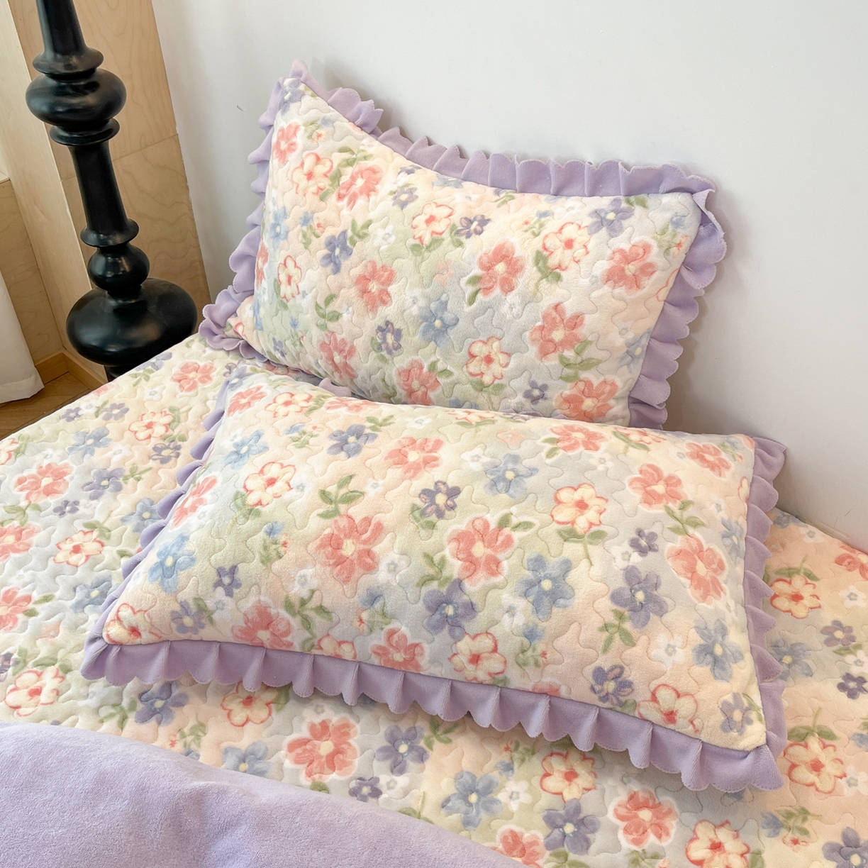 91家纺网 家纺一手货源 找家纺 （总）金梦家居 2025新款高克重牛奶绒床盖四件套