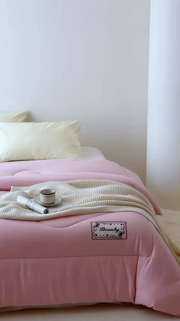 91家纺网 家纺一手货源 找家纺 申龙家纺 2025新款火岩暖绒冬被 暖玉纱