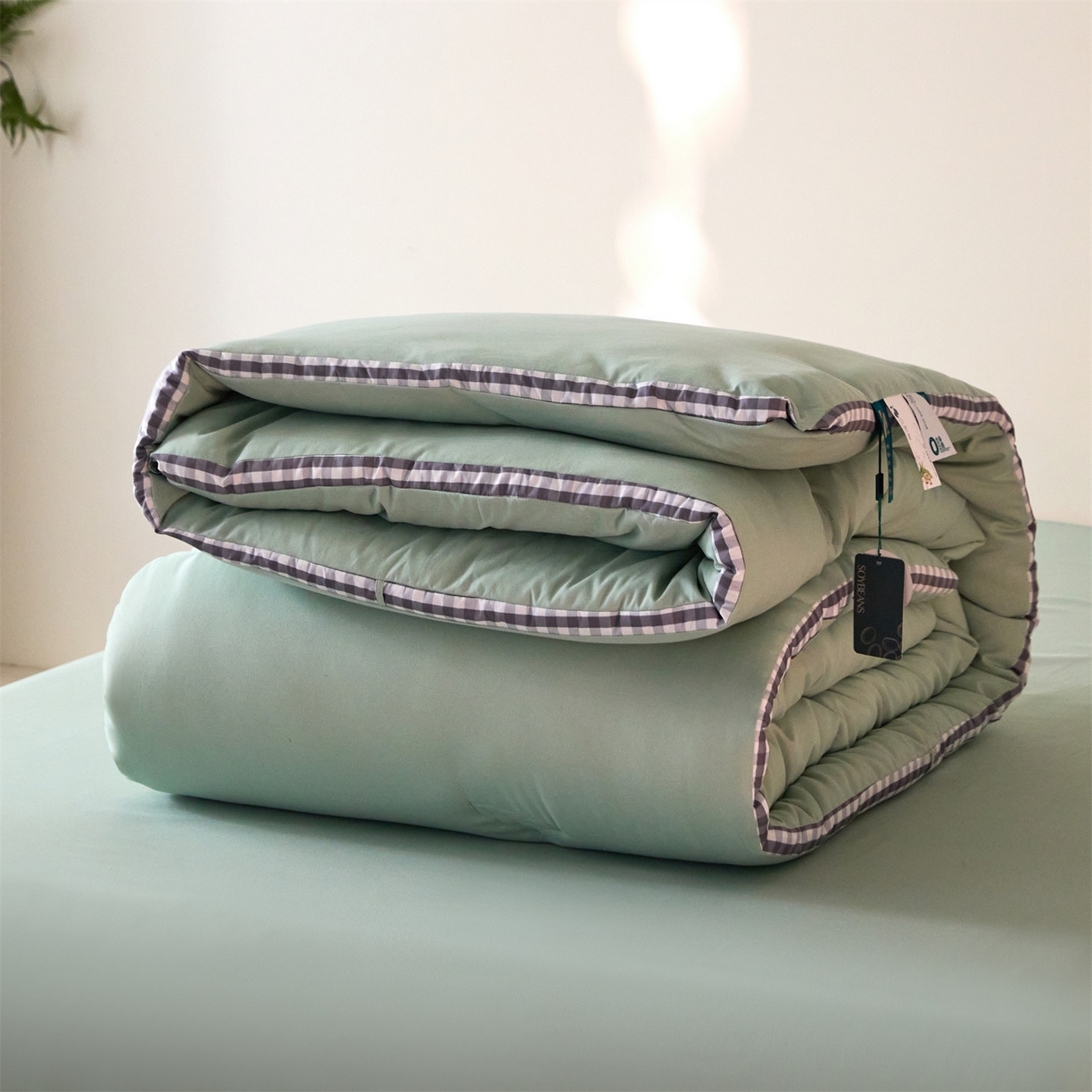 91家纺网 家纺一手货源 找家纺 （总）头等舱  2025新款四季棉纯色A类20大豆7A抗菌秋冬被（空镜）