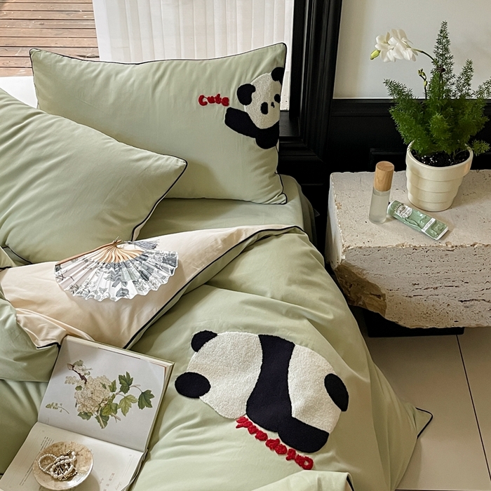 91家纺网 家纺一手货源 找家纺 （总）FORTWO 2023新款100S嵌线毛巾绣磨毛四件套