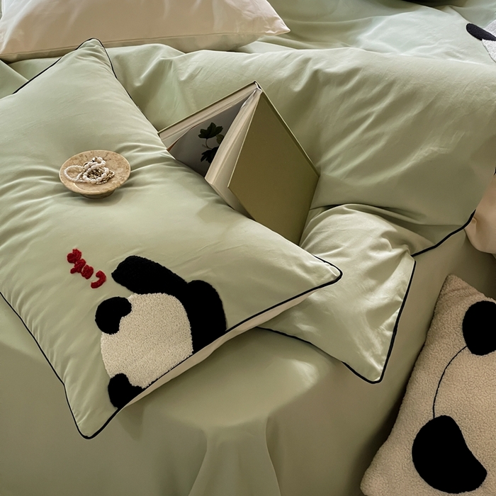 91家纺网 家纺一手货源 找家纺 （总）FORTWO 2023新款100S嵌线毛巾绣磨毛四件套