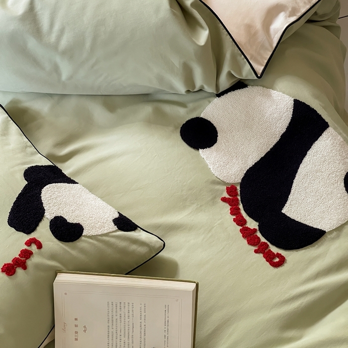 91家纺网 家纺一手货源 找家纺 （总）FORTWO 2023新款100S嵌线毛巾绣磨毛四件套