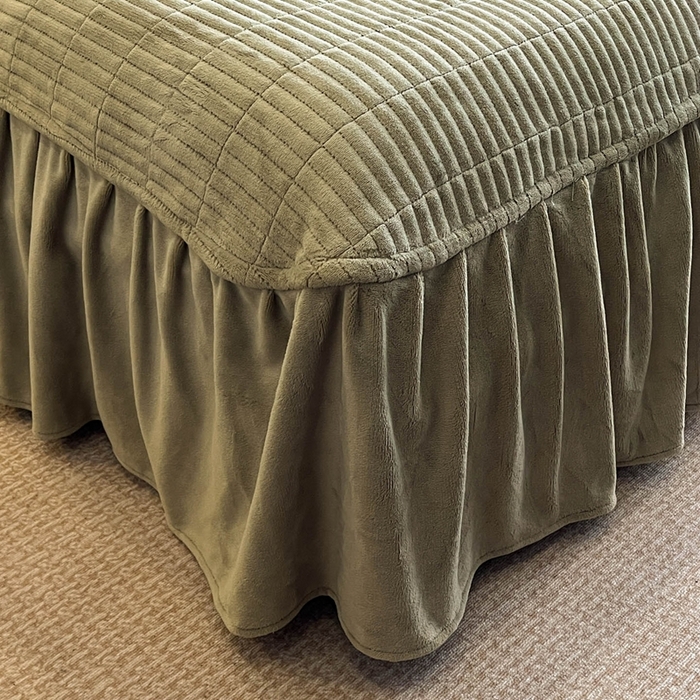 91家纺网 家纺一手货源 找家纺 大元 2025新款亲肤舒适兔绒包边美拉德系兔绒四件套 韵赫浅玫