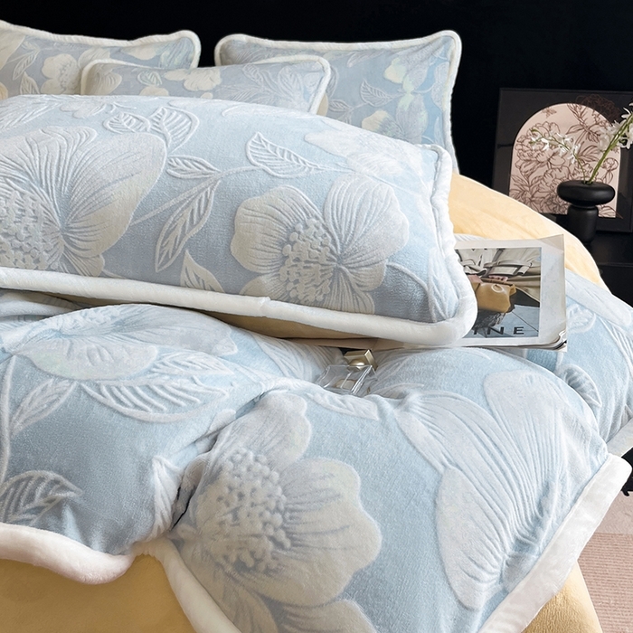 91家纺网 家纺一手货源 找家纺 （总）诺梵 2025新款8斤立体雕花牛奶绒四件套_控价标准高于139，加大高于149