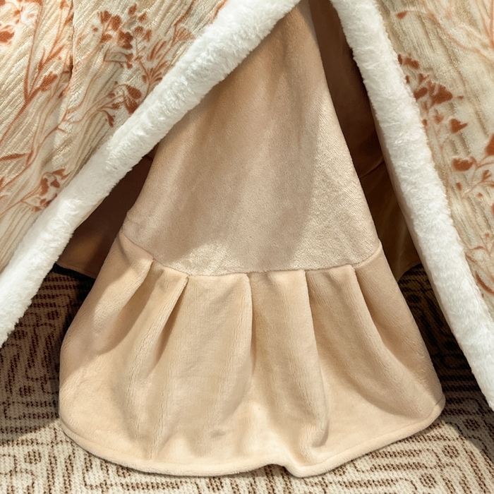 91家纺网 家纺一手货源 找家纺 （总）诺梵家纺 2025新款兔毛绒包边 雕花绒四件套