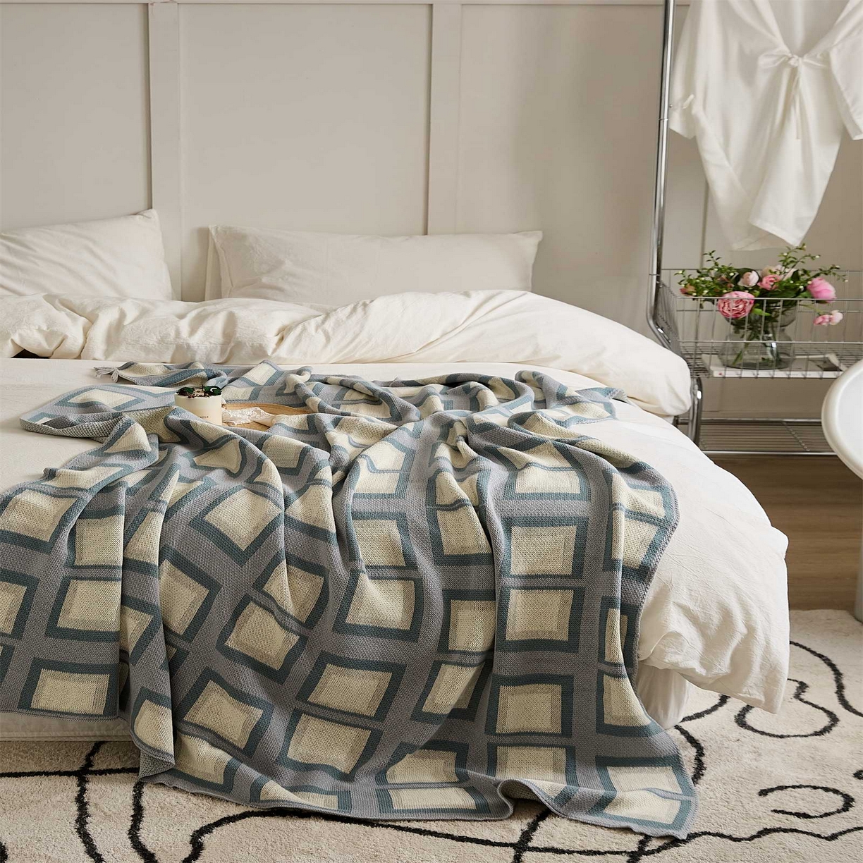 总 暖绵绵新款全棉针织棉毛毯毯子源意