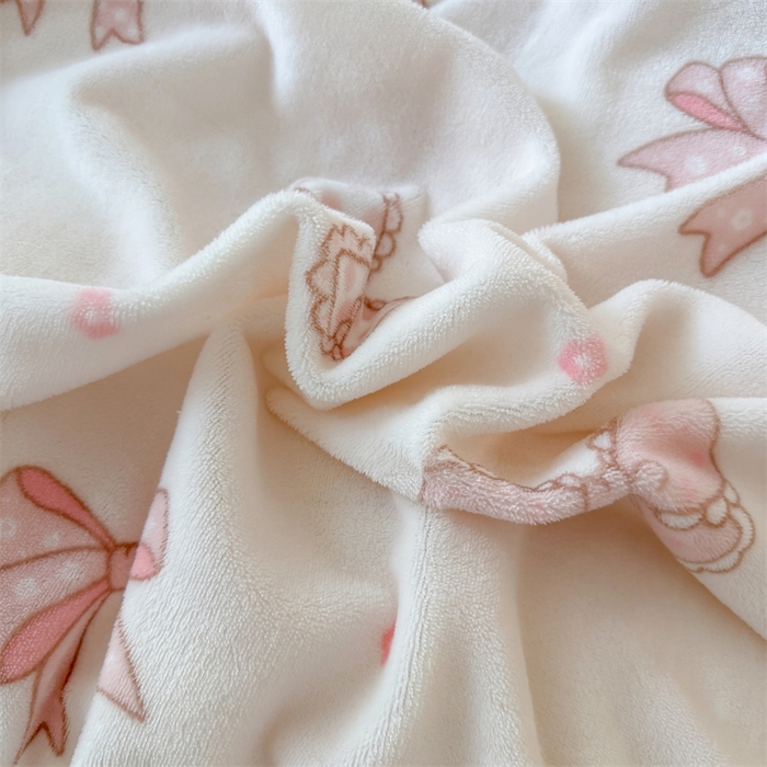 91家纺网 家纺一手货源 找家纺 艾特你 2025新款200g全工艺牛奶绒花边款四件套吊边床单 花边绒-蝴蝶结