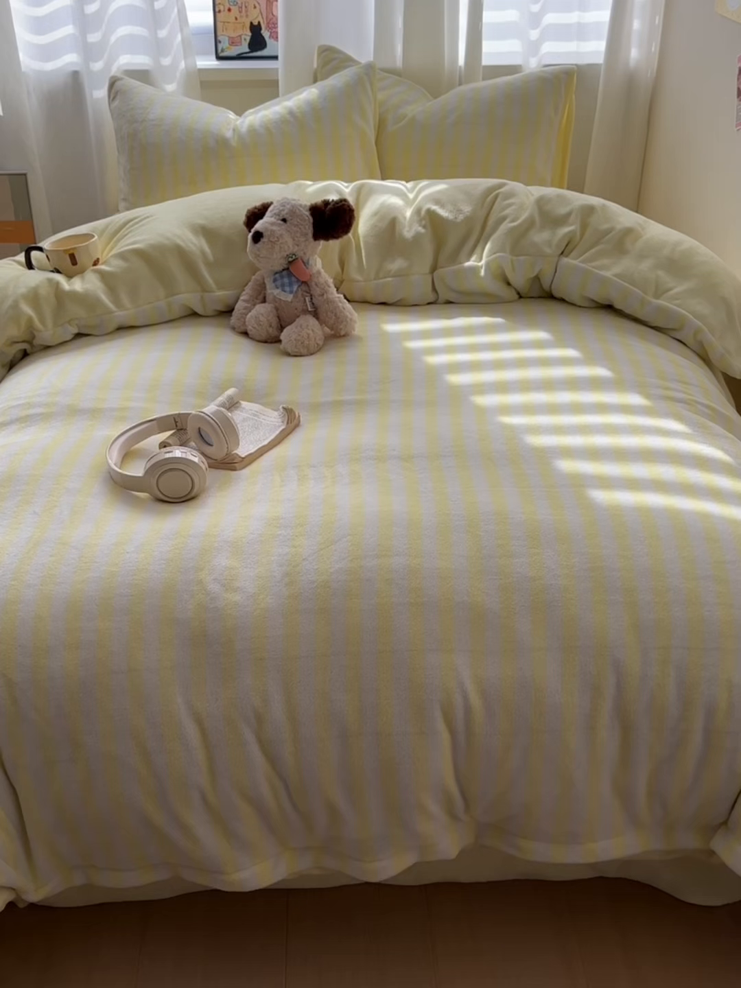 91家纺网 家纺一手货源 找家纺 （总）繁花家居 2025新款条纹系列牛奶绒四件套