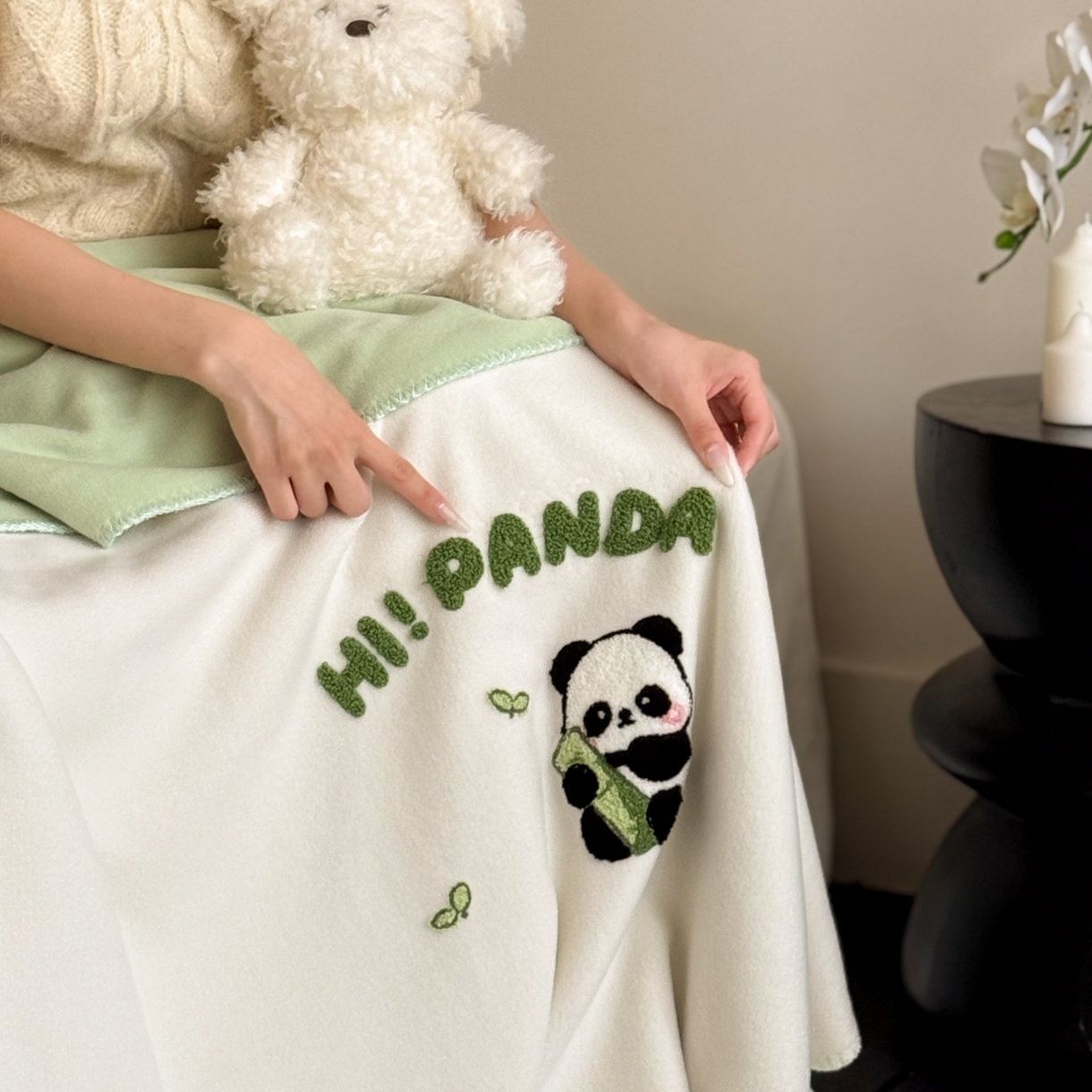 91家纺网 家纺一手货源 找家纺 （总）云栖家居 2025新品双层加厚高克重消光沙发毯仿羊绒纯色刺绣盖毛毯毯子