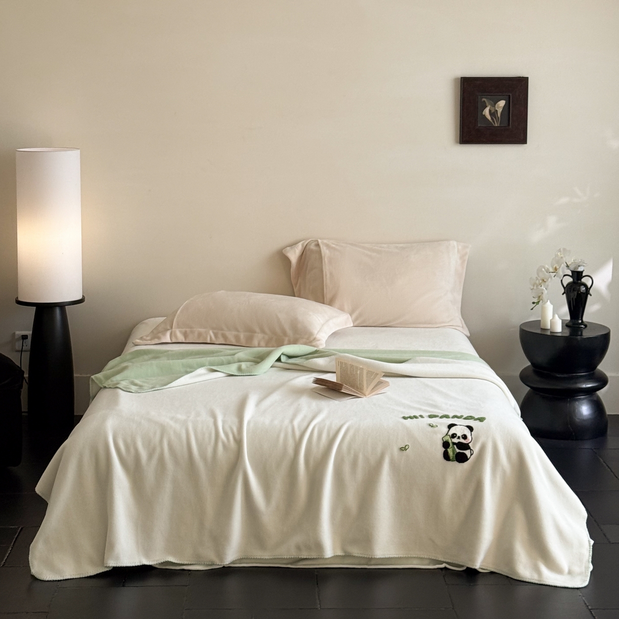 91家纺网 家纺一手货源 找家纺 （总）云栖家居 2025新品双层加厚高克重消光沙发毯仿羊绒纯色刺绣盖毛毯毯子