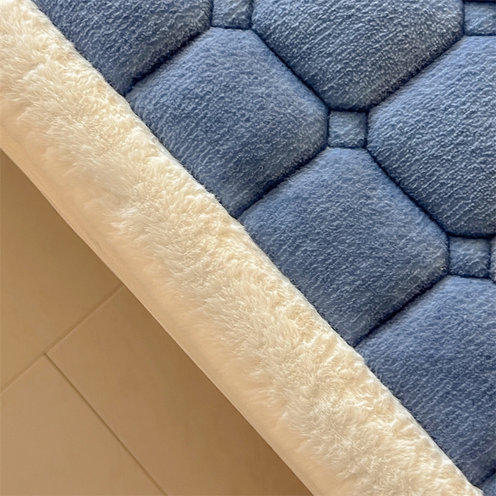 91家纺网 家纺一手货源 找家纺 喜居 2025新款A类水晶边牛奶绒夹棉床褥垫 星月