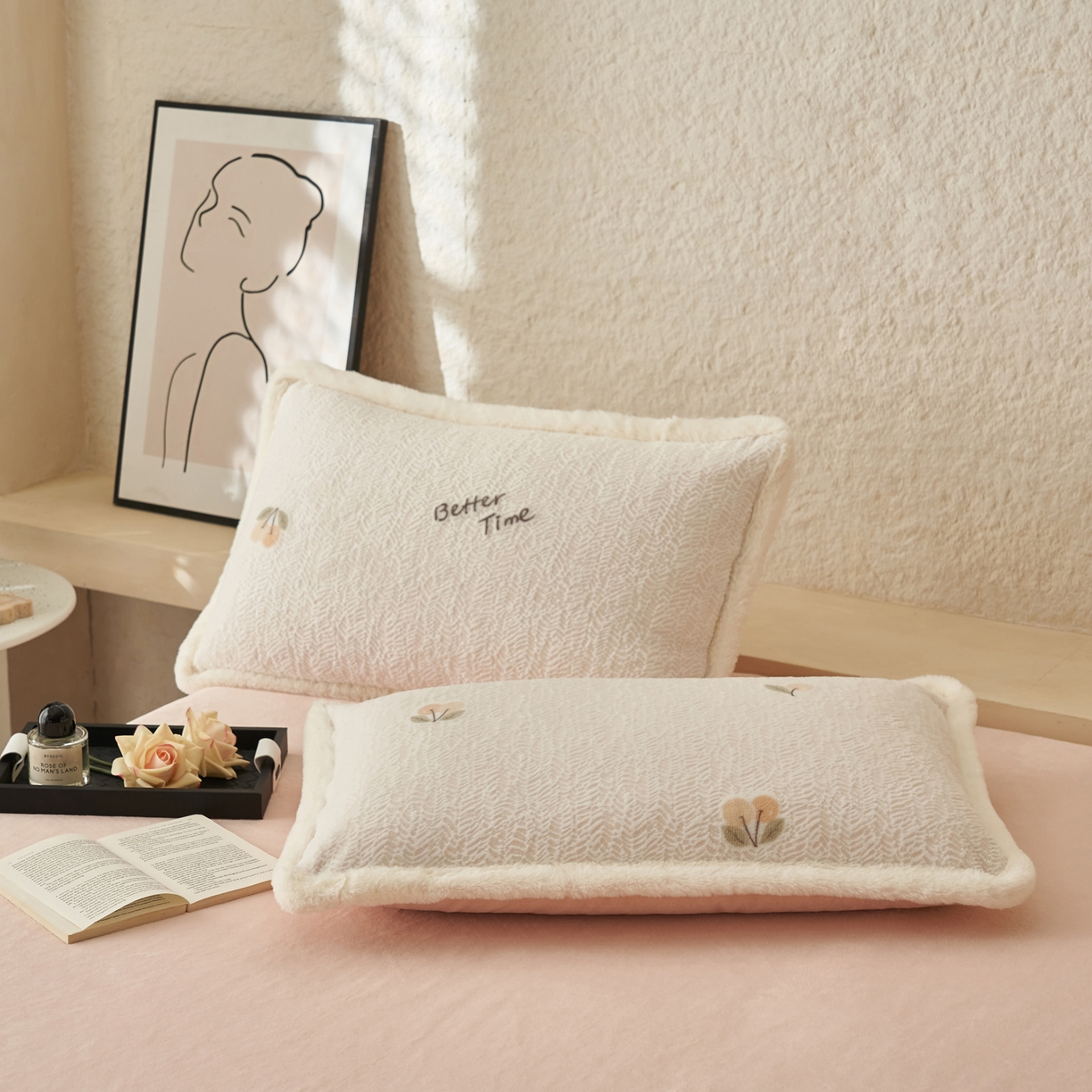 91家纺网 家纺一手货源 找家纺 晨曦家纺 2025新款加厚加绒牛奶绒雕花四件套暖暖少女温柔风 小确幸-悠粉