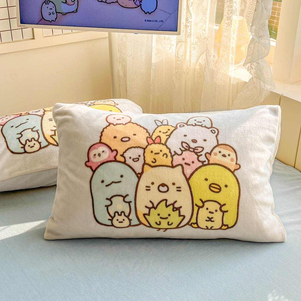 91家纺网 家纺一手货源 找家纺 浩诚 2025新款高克重牛奶绒大版卡通四件套 小伙伴