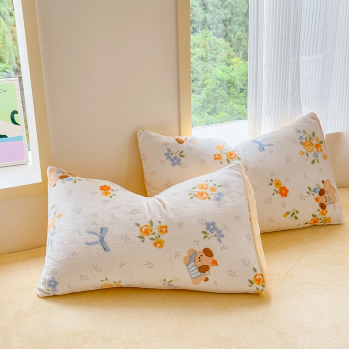 91家纺网 家纺一手货源 找家纺 梦舒阳家纺 2025牛奶绒四件套牛奶绒单被套牛奶绒床笠款四件套小清新可爱套件 布布萌宠